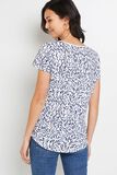 T-shirt imprimé col V femme