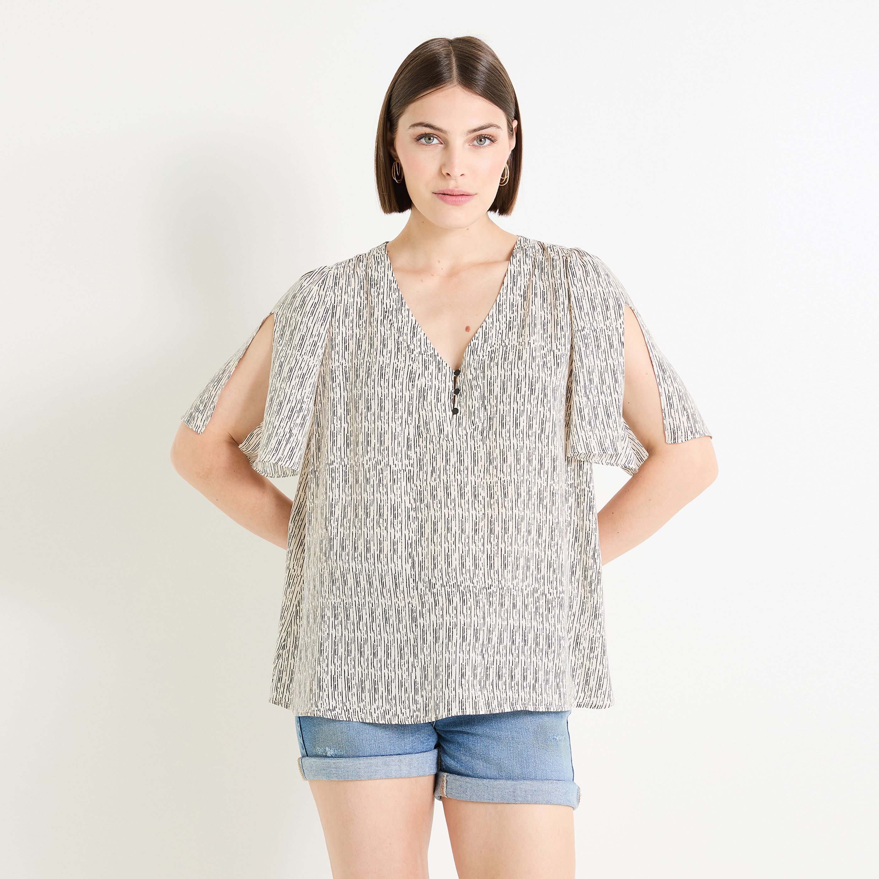 Blouse imprim&eacute;e femme
