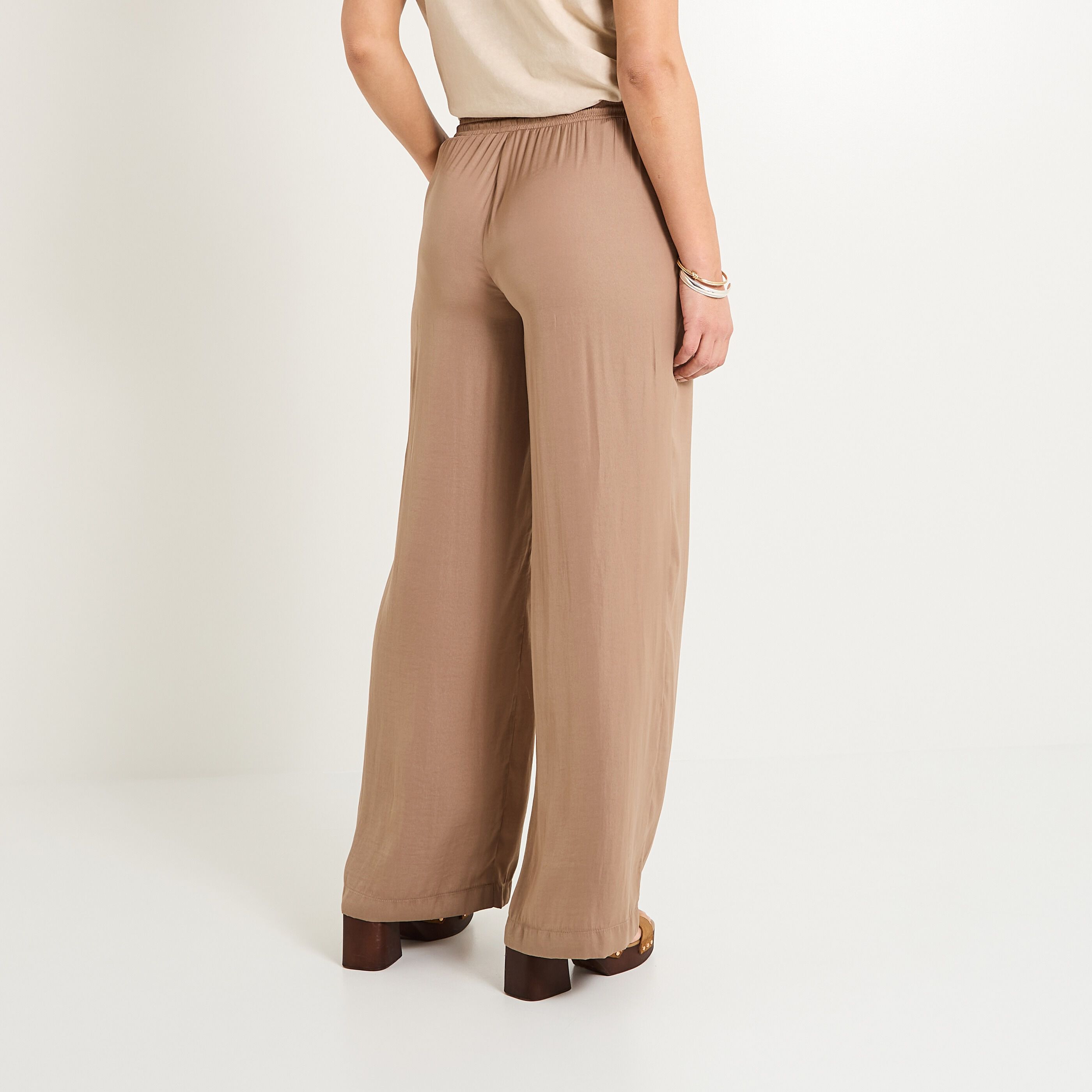Pantalon large fluide femme