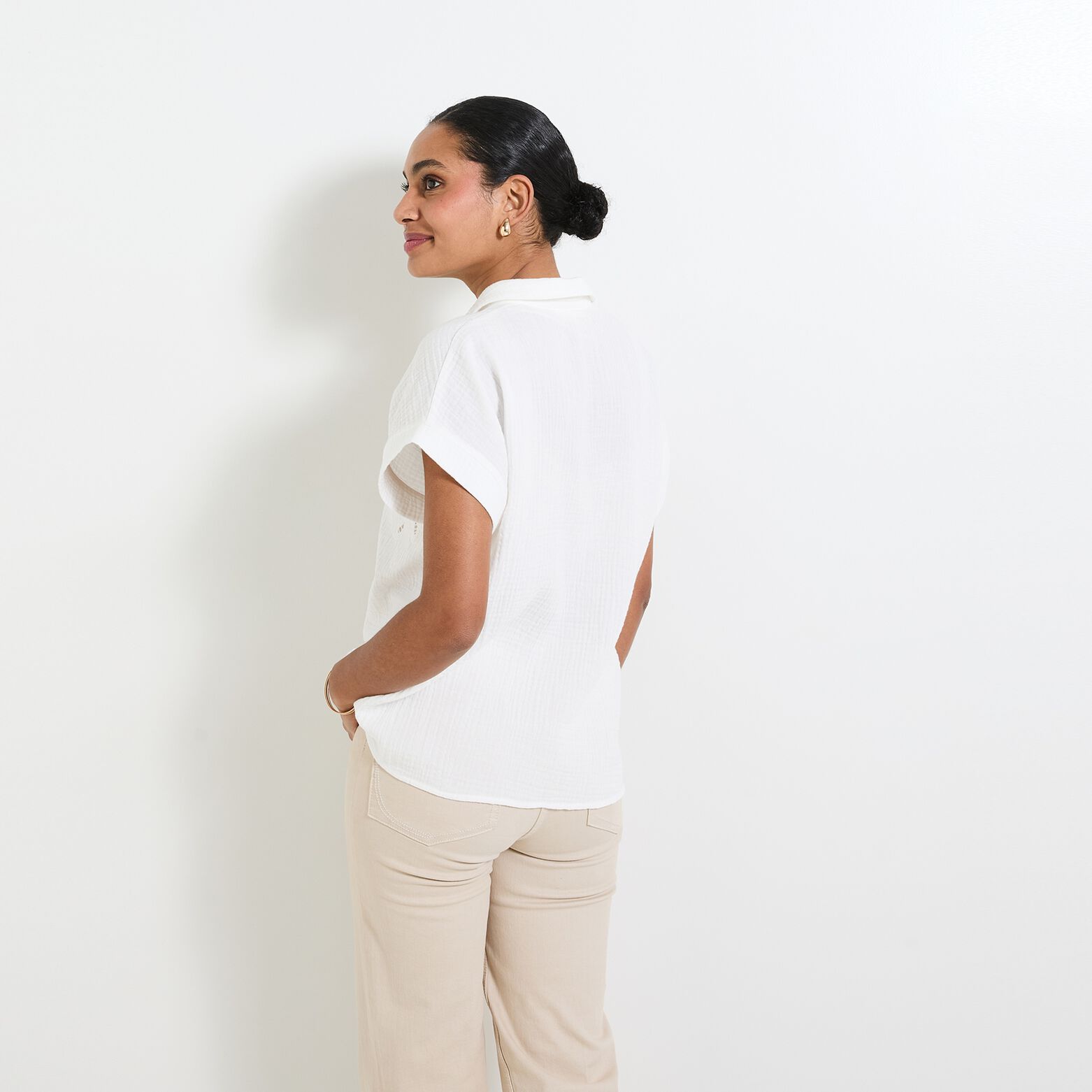Chemise en gaze de coton femme