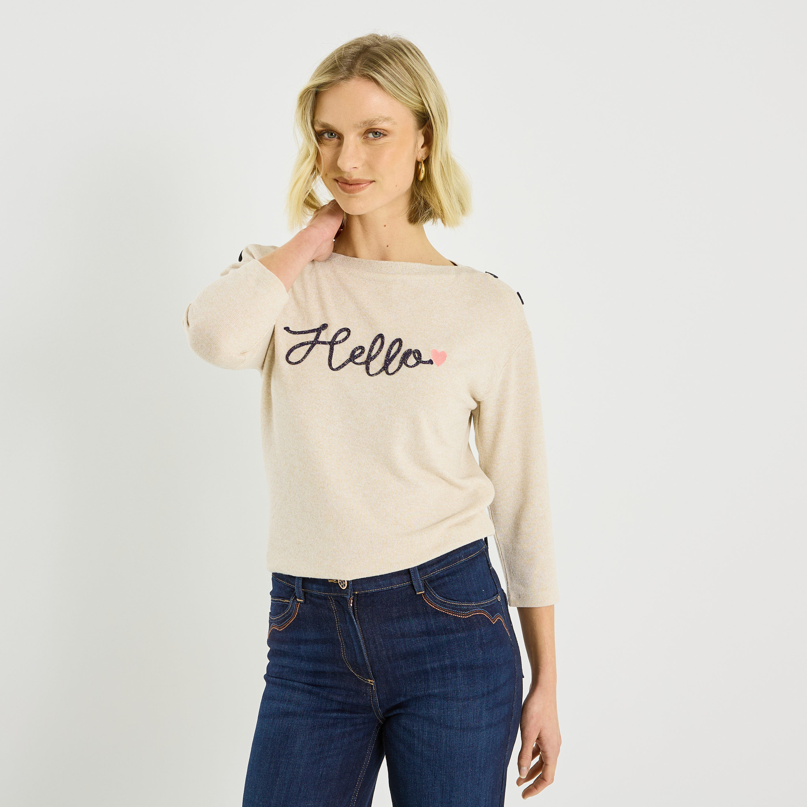 T-shirt manches 3/4 femme