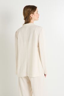 Blazer fluide en lin mélangé femme