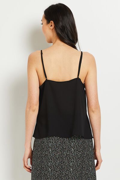 Top uni en dentelle femme