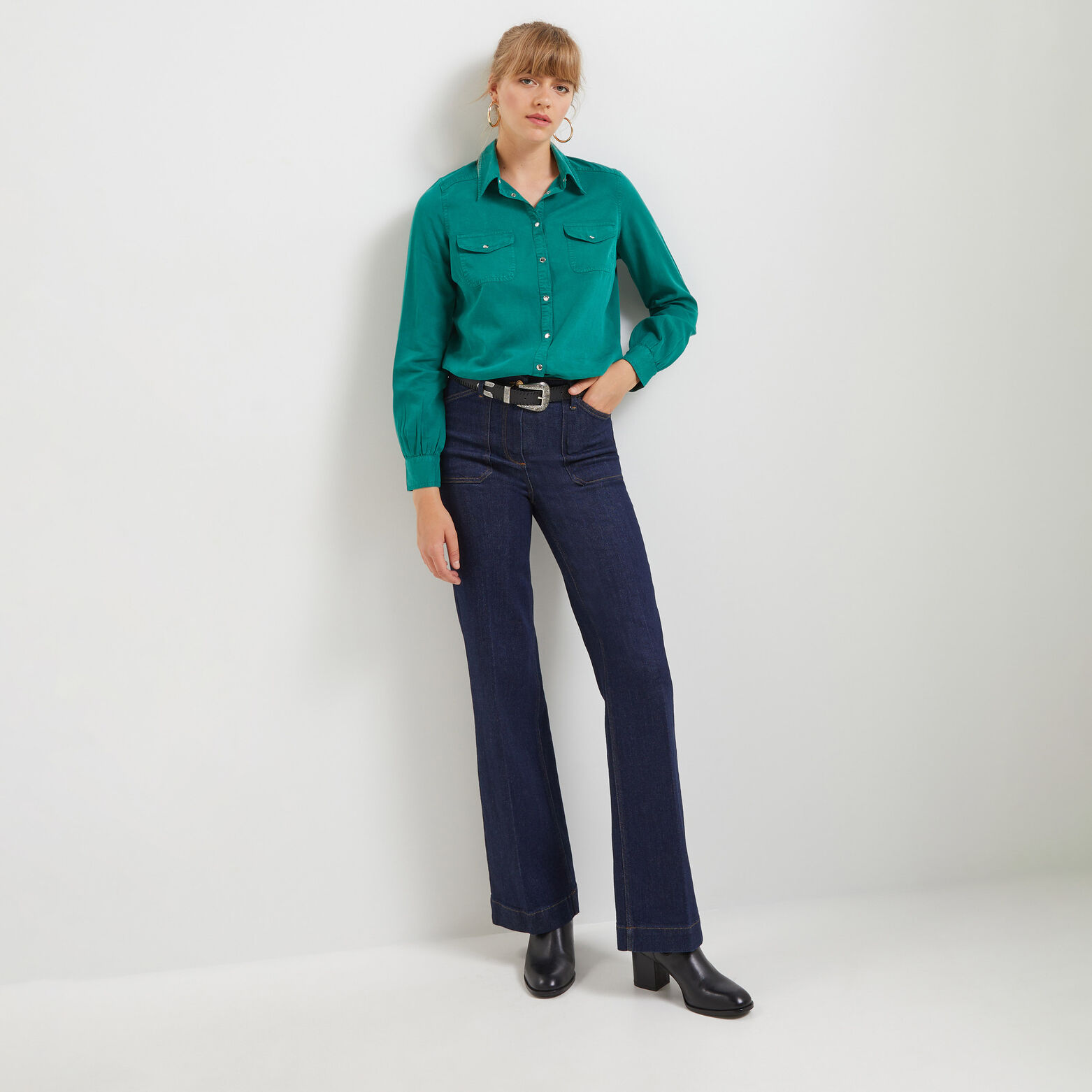 Chemise unie femme
