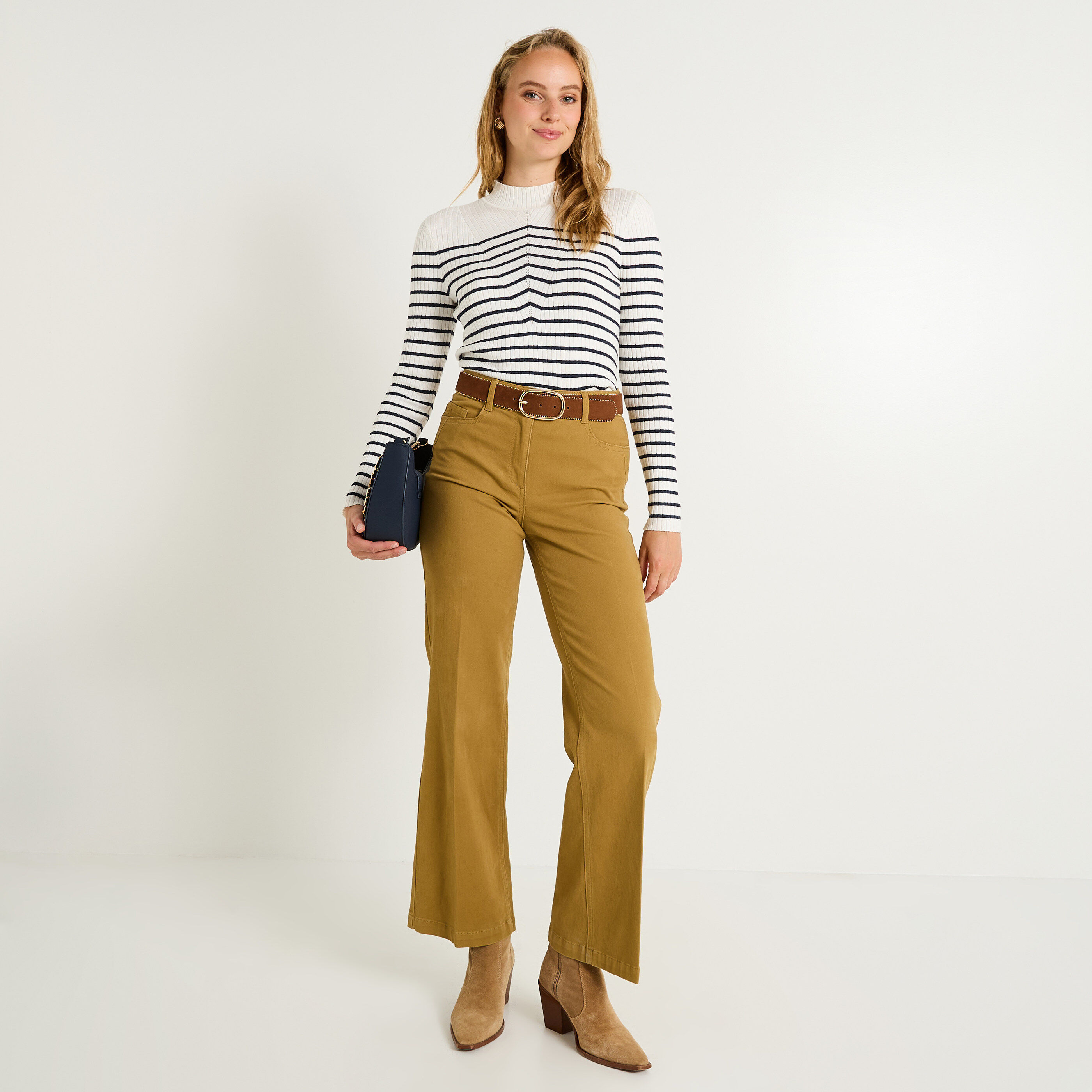 Pull col montant femme