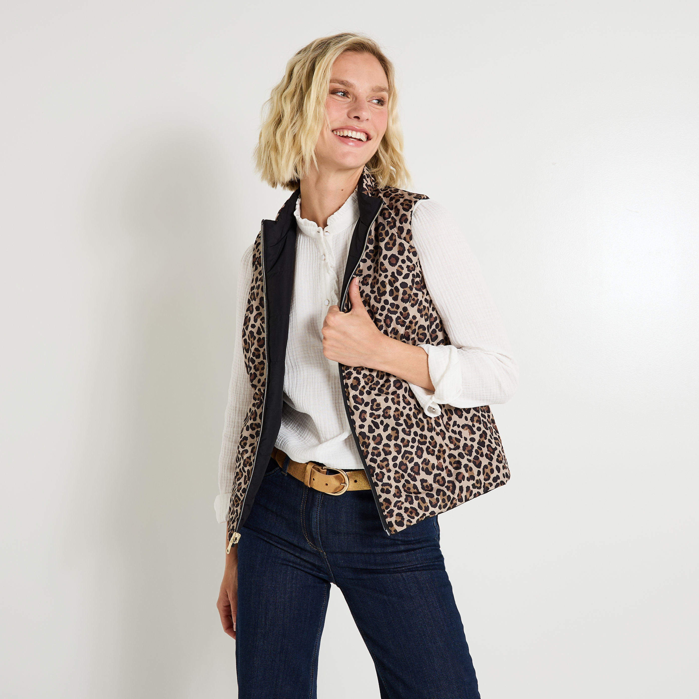 Doudoune sans manches r&eacute;versible femme