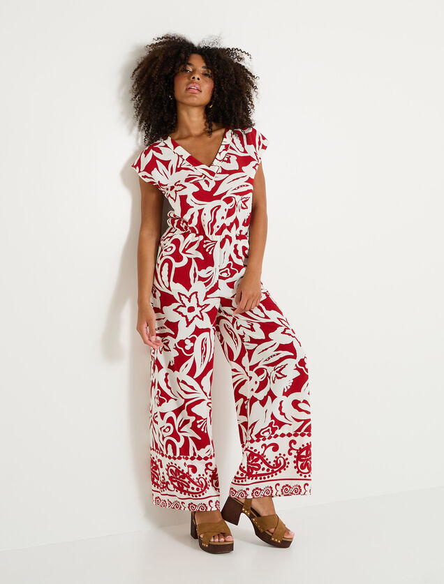 Combinaison longue imprimée femme