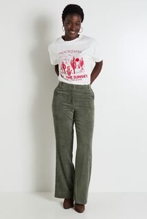 Pantalon velours flare femme