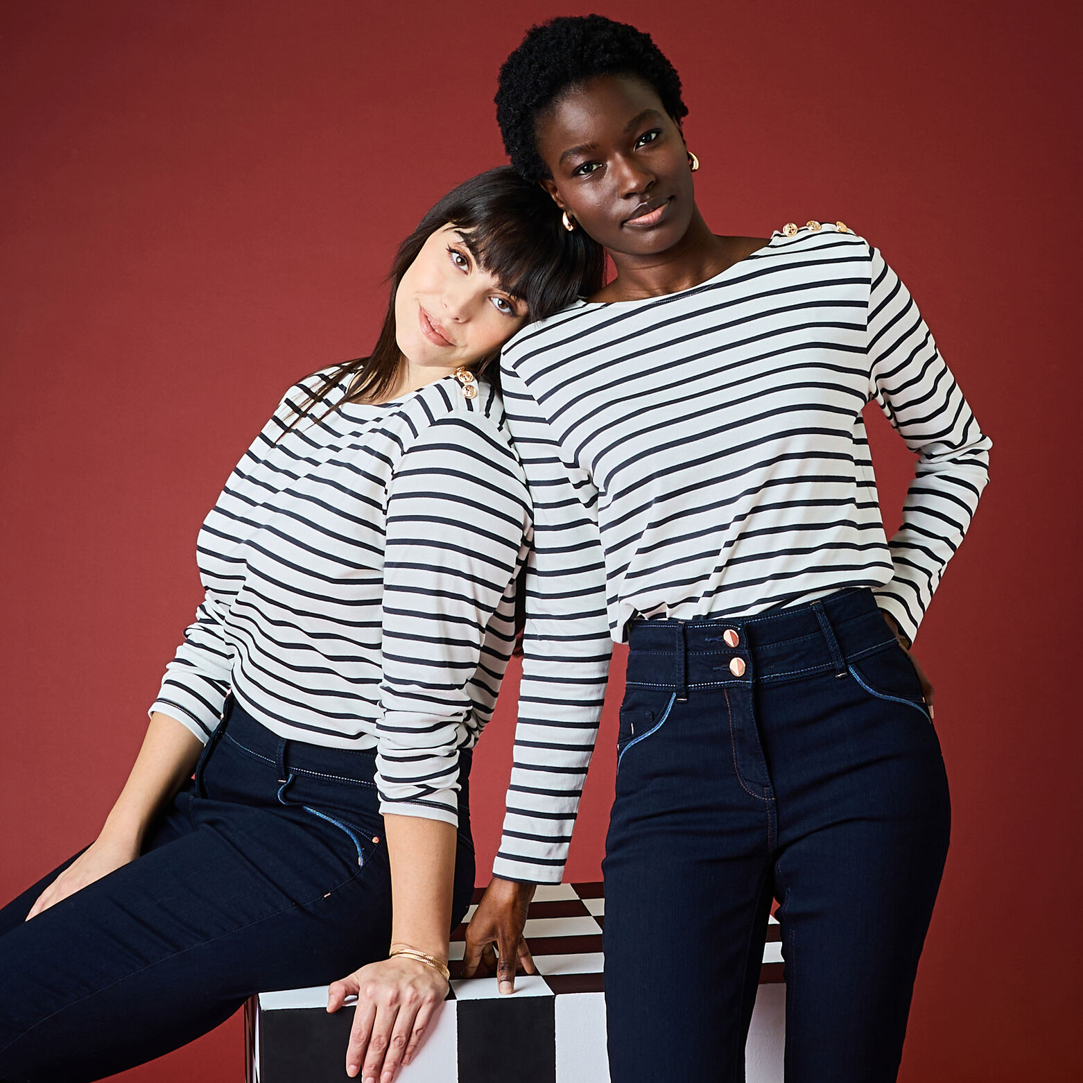 Tee Shirt Col Haut Col Bateau Femme Tee Shirt Noir Manches 3/4 Col