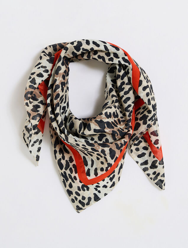 Foulard imprimé léopard femme