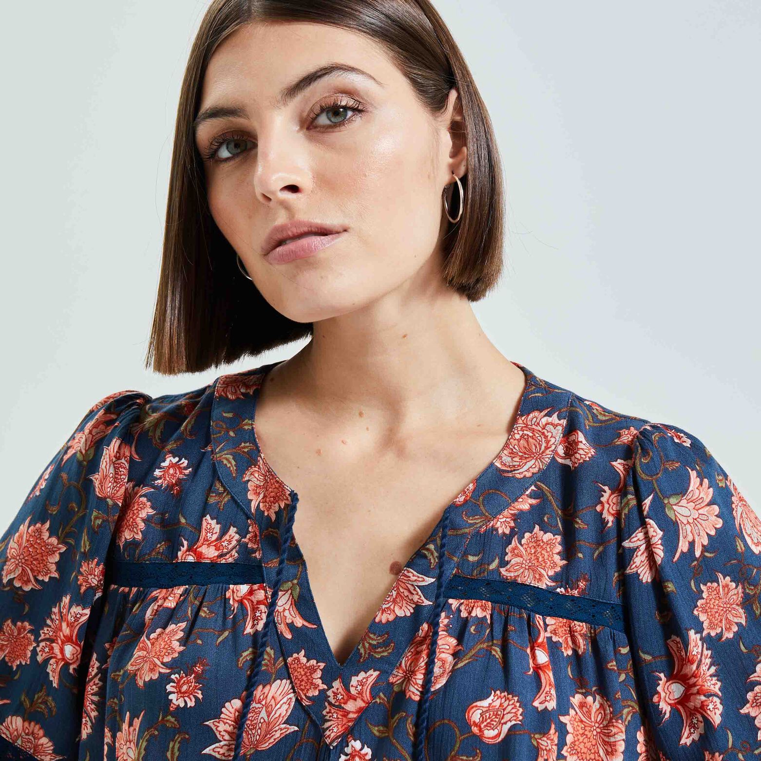 Blouse fleurie femme