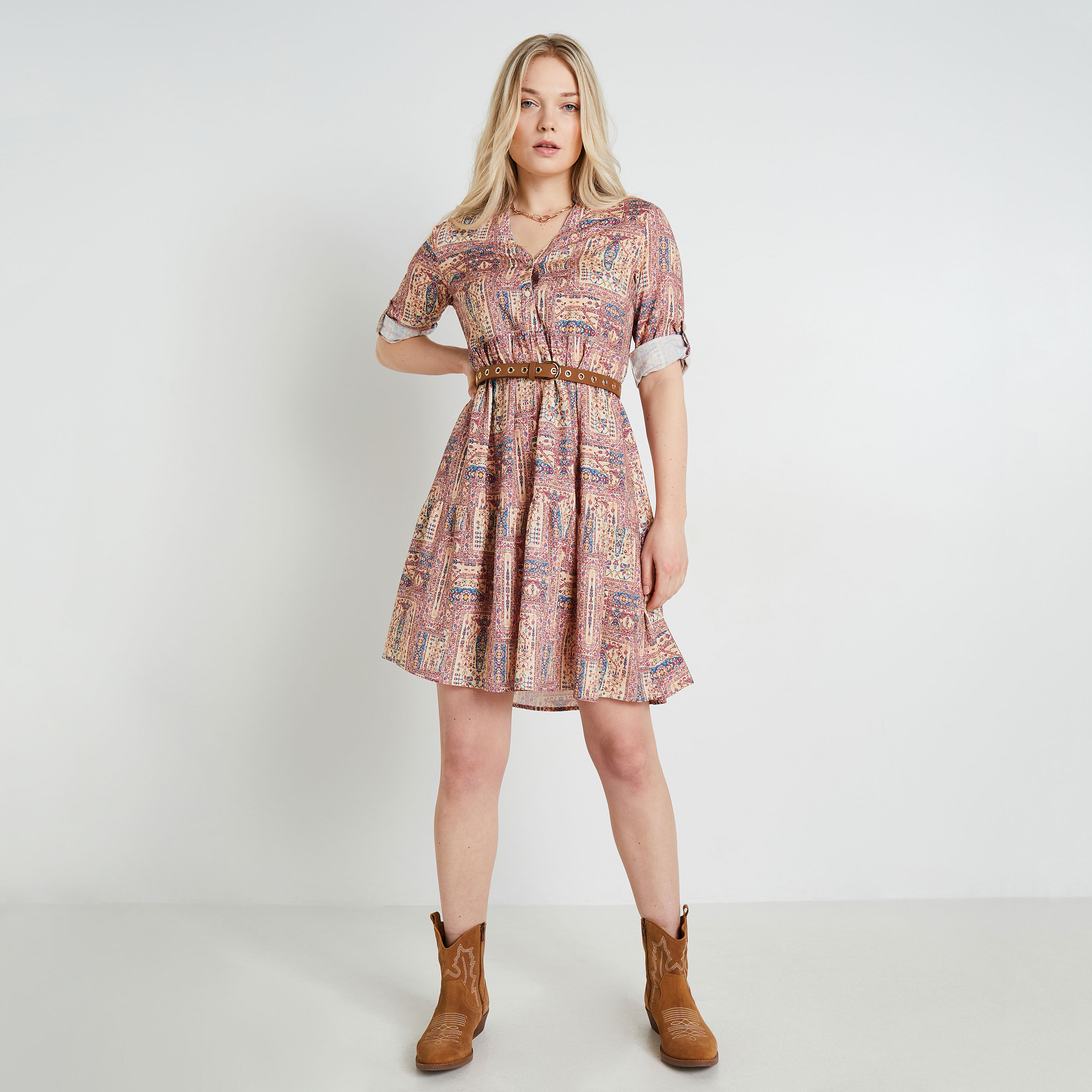 Robe imprim&eacute;e femme