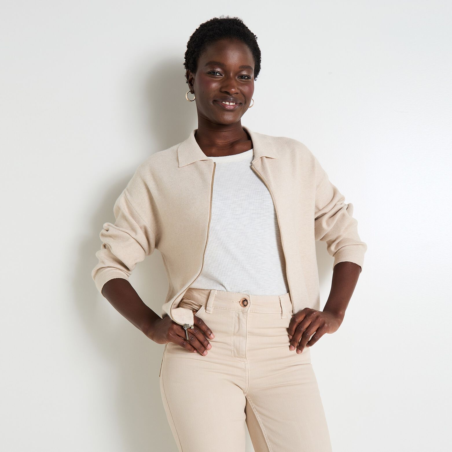Gilet zippé femme