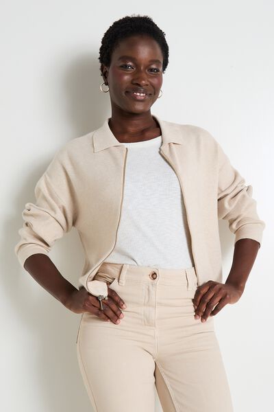 Gilet zippé femme