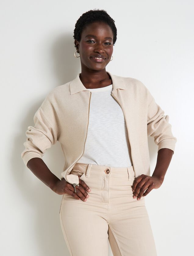 Gilet zippé femme