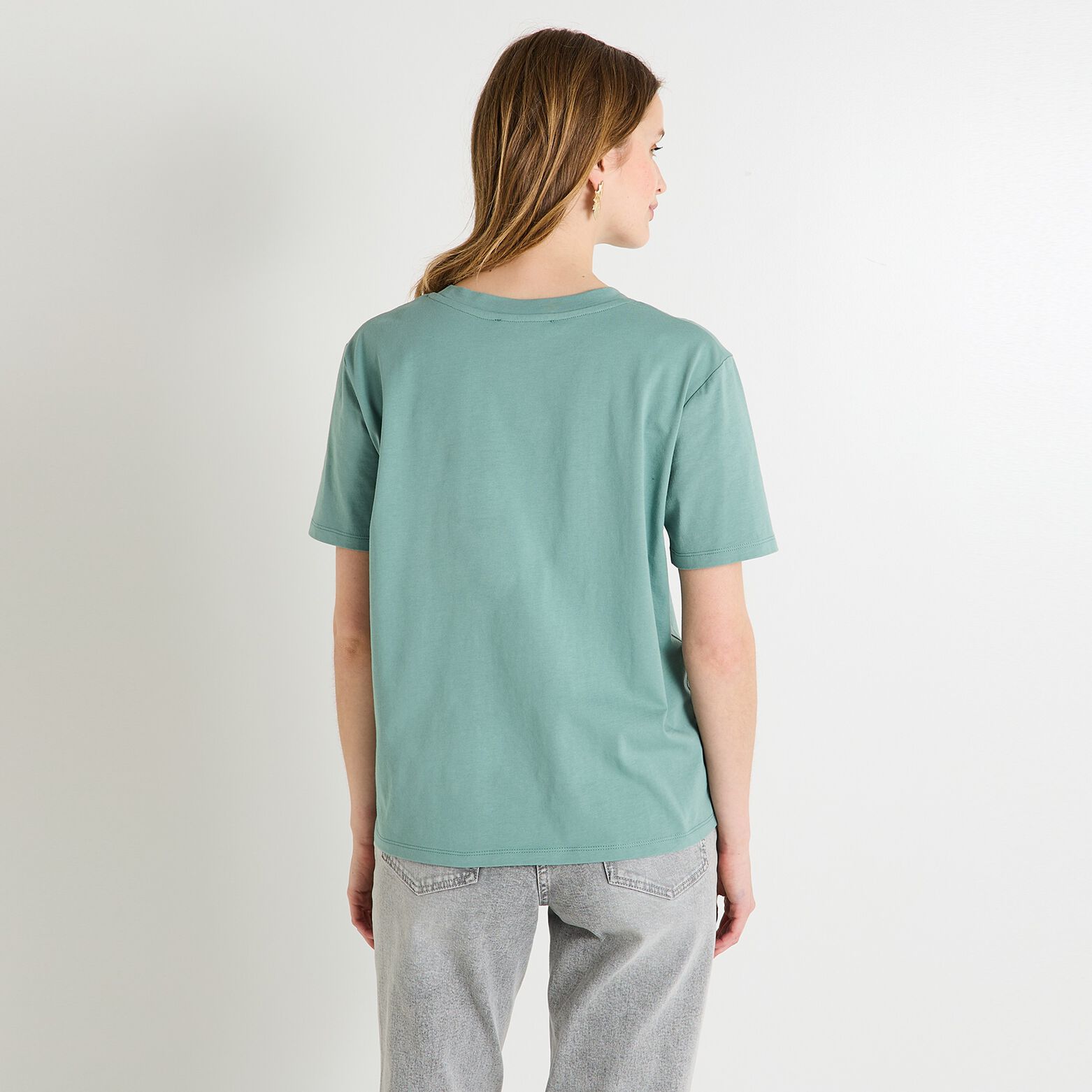 T-shirt poche crochet femme
