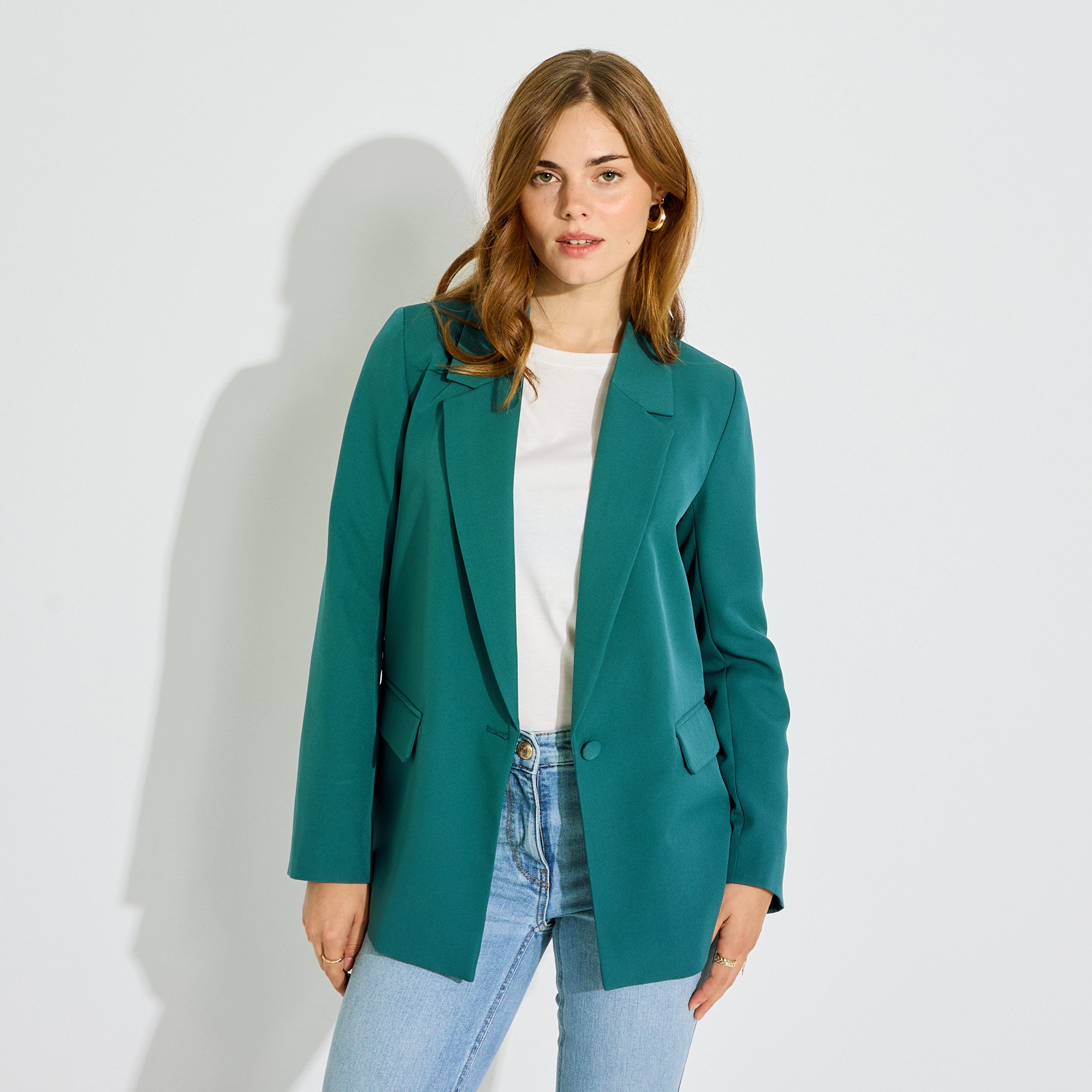 Veste blazer col tailleur femme