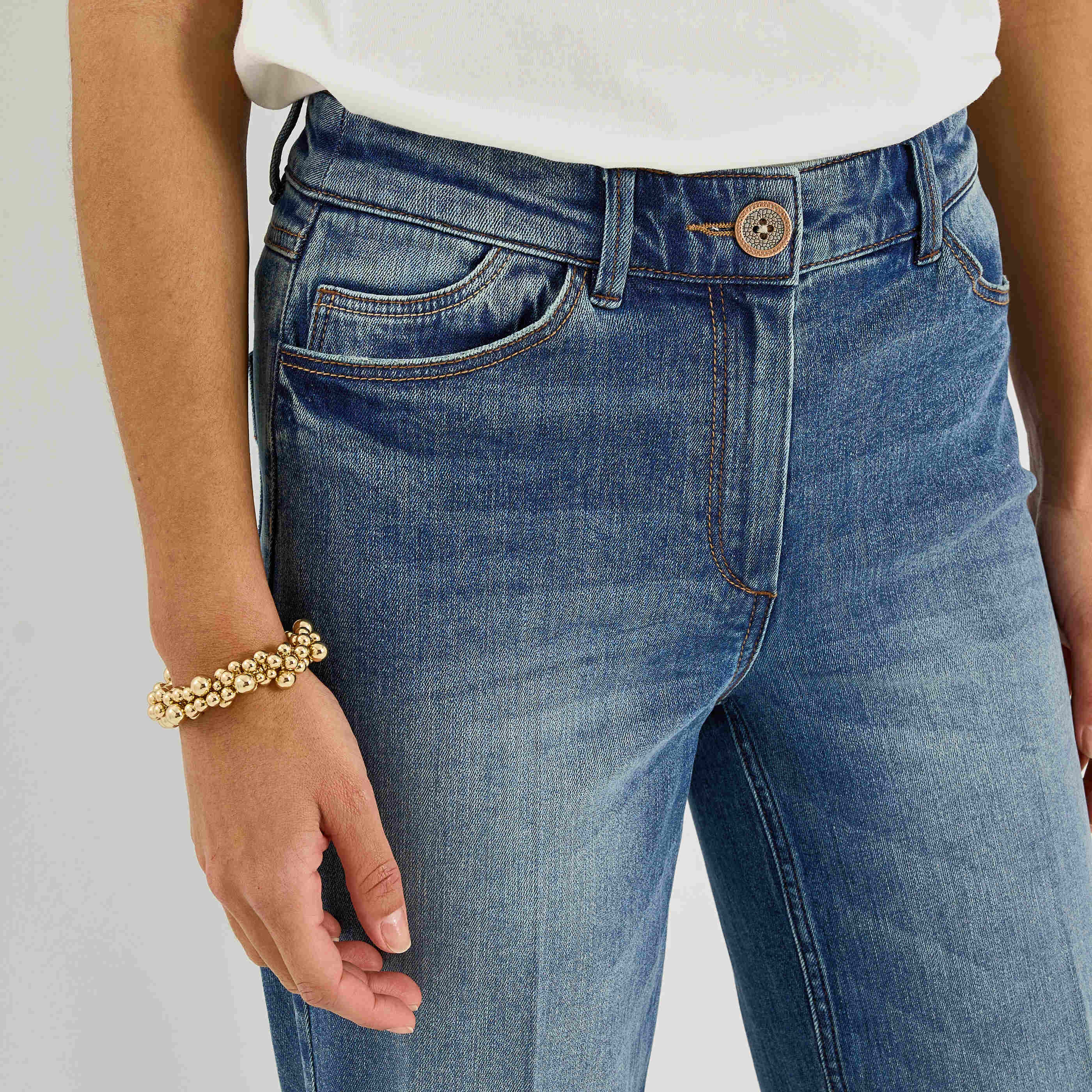 Jean flare raccourci KANSAS RF02 femme