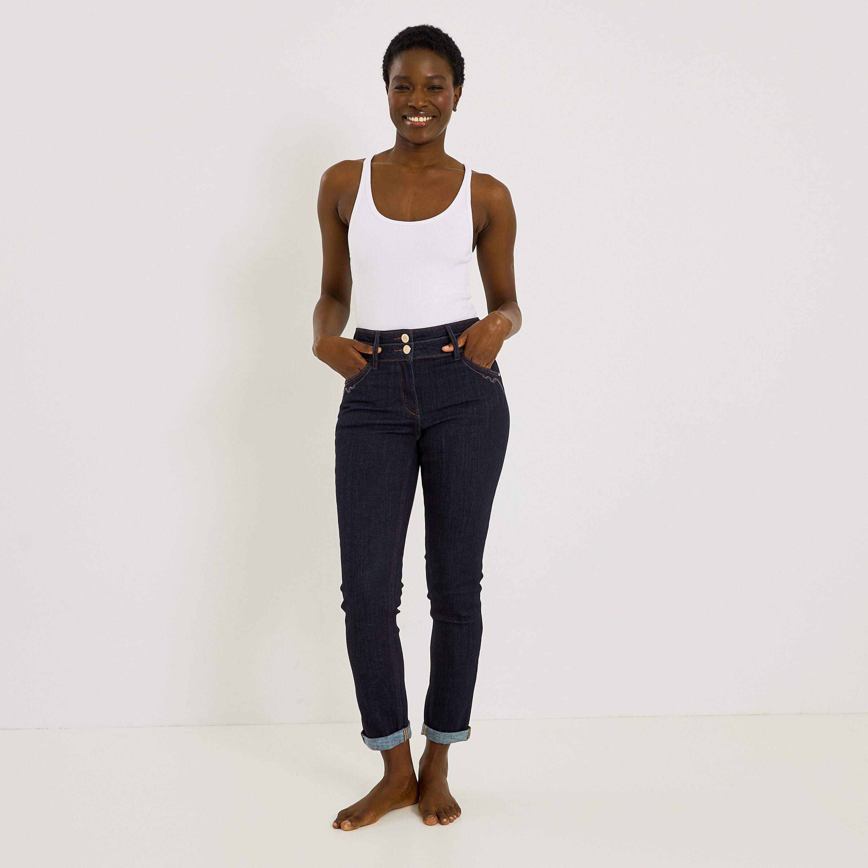 Jean tapered raccourci HANOI R02 femme