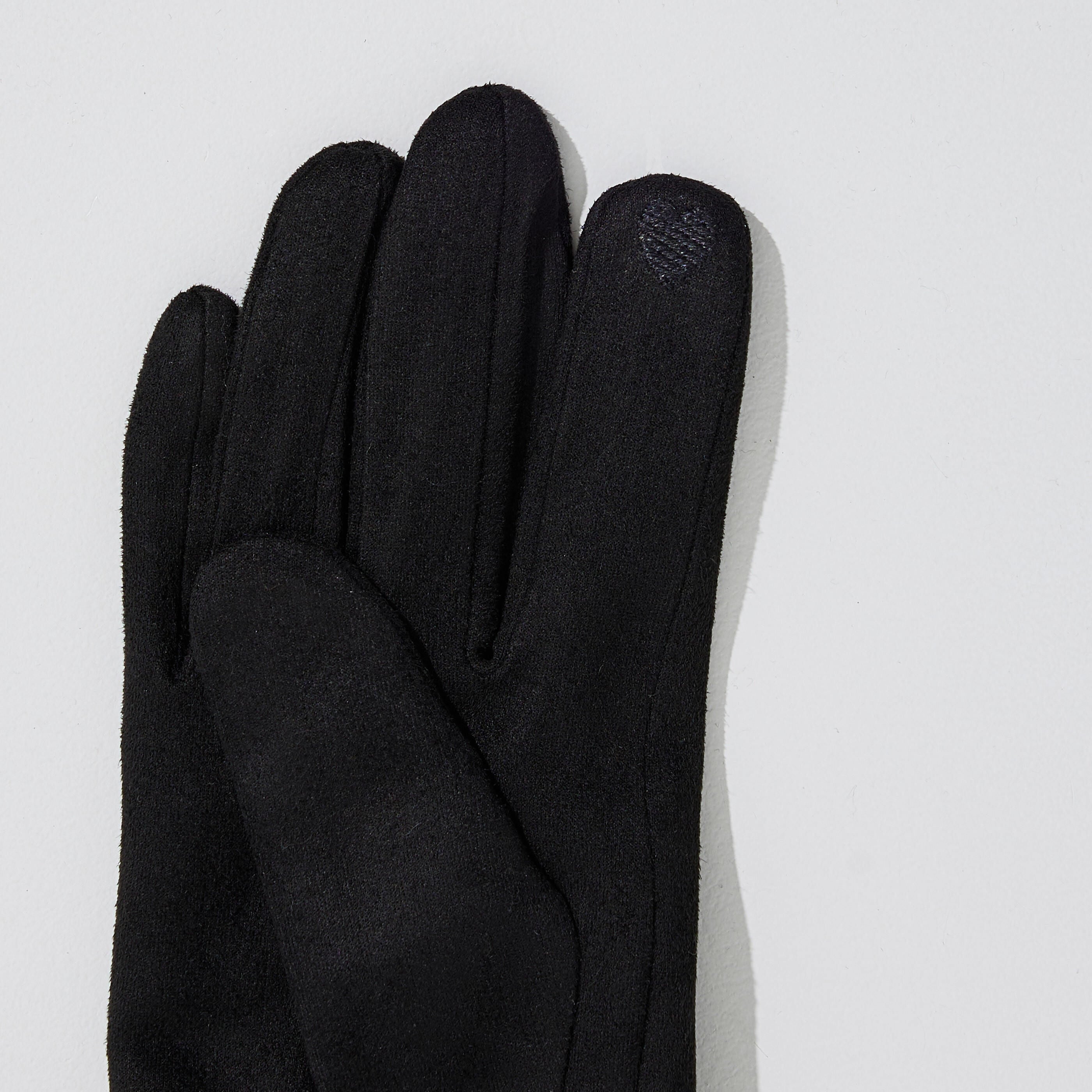 Gants tactiles doux en su&eacute;dine femme