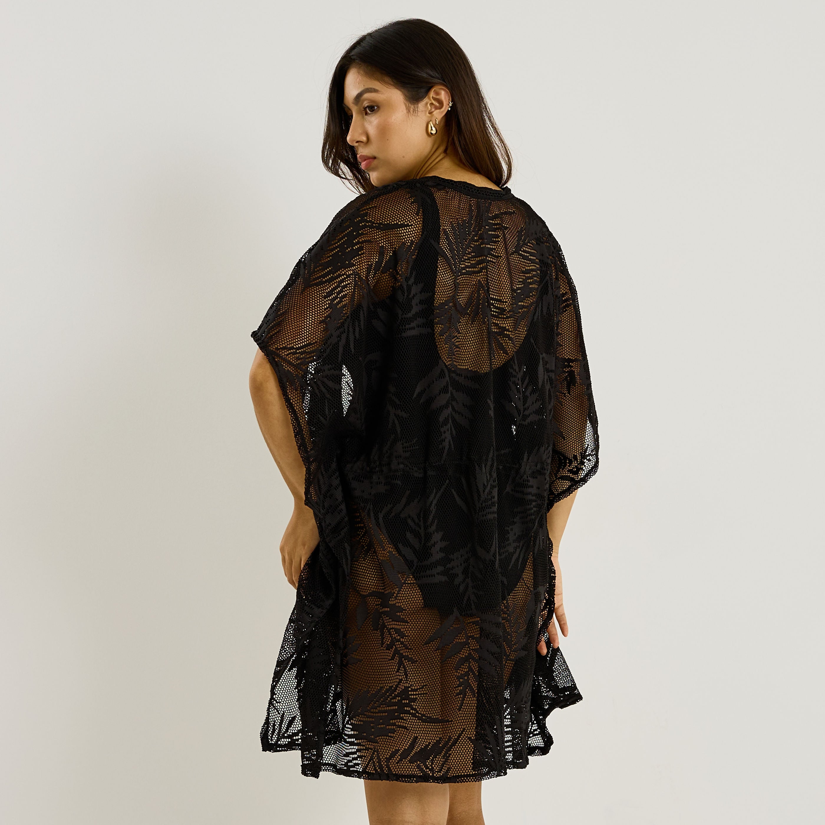 Kimono de plage en crochet femme