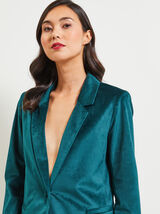 Veste cintrée velours femme