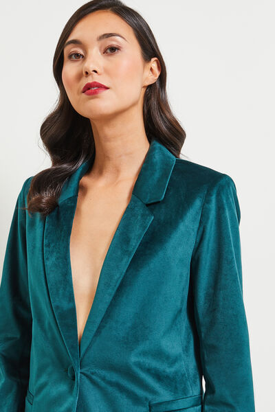Veste cintrée velours femme