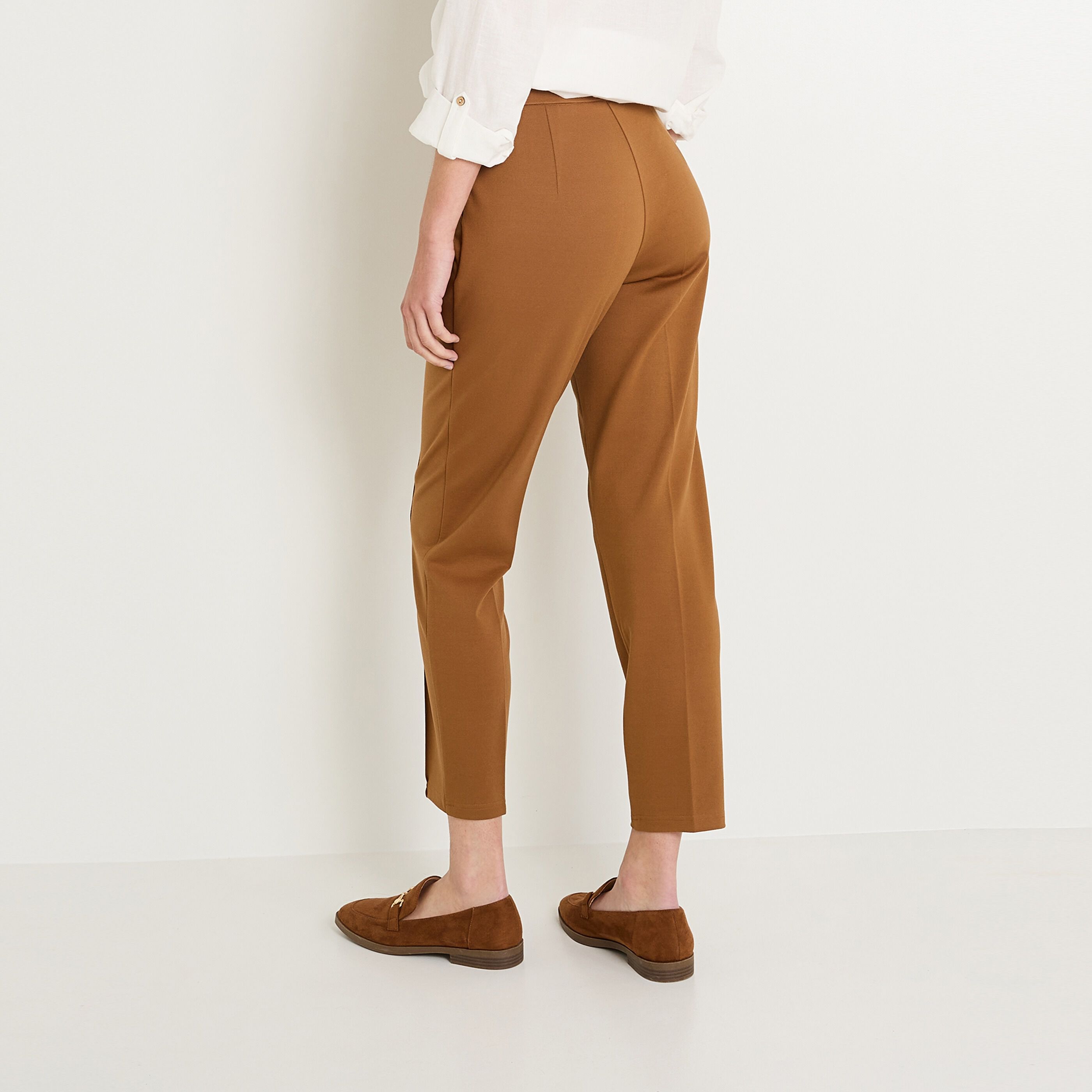Pantalon cigarette stretch femme