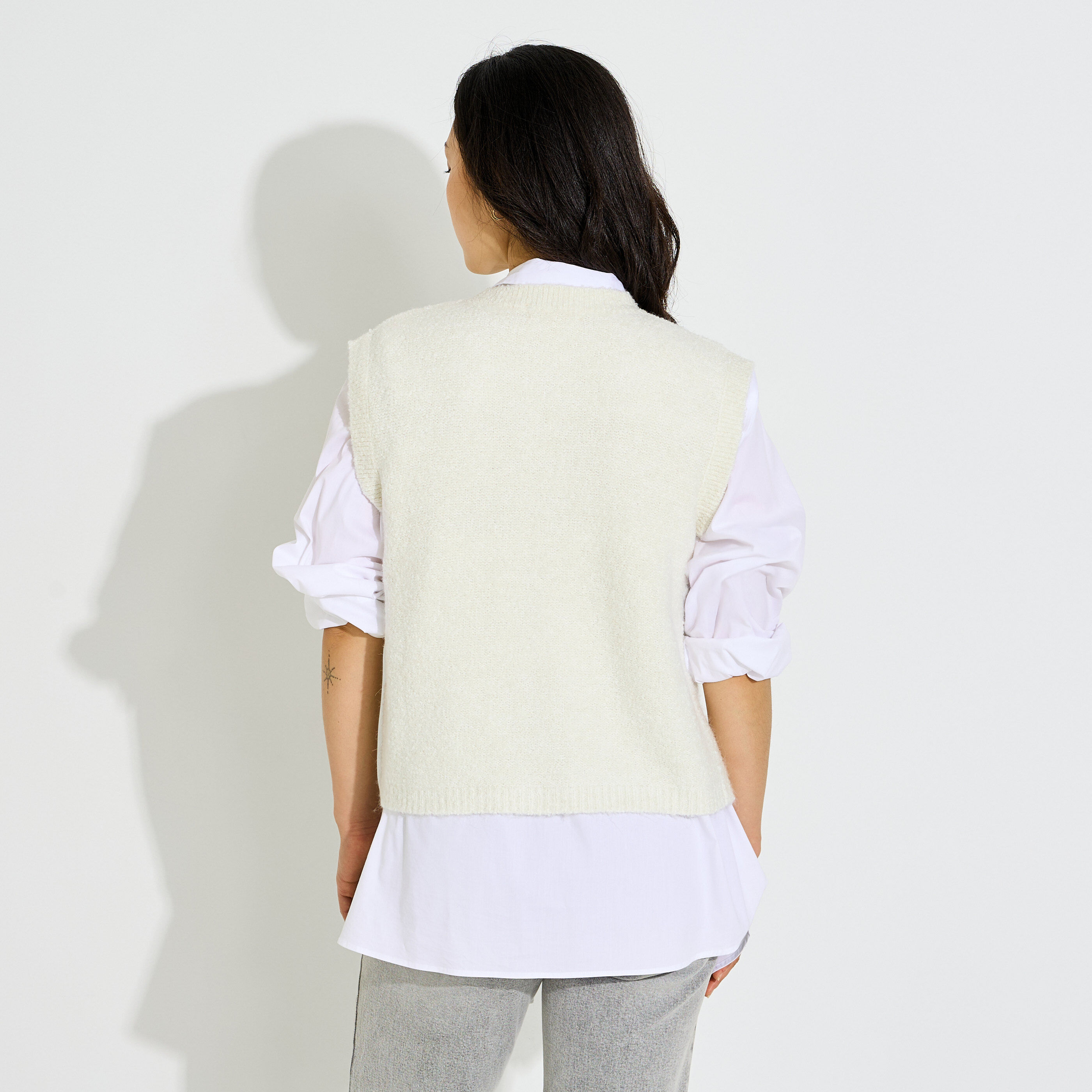 Gilet sans manches uni femme