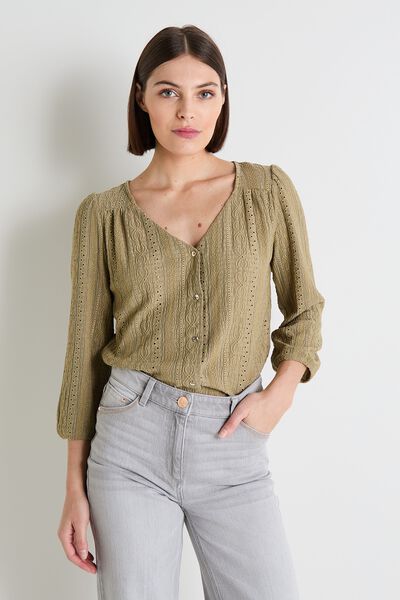 T-shirt col V femme