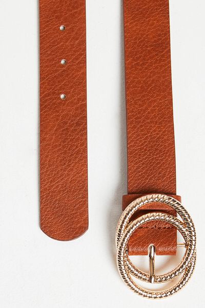 Ceinture double boucle femme