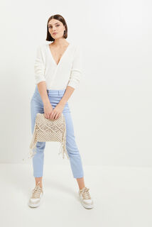 Pantalon cigarette raccourci femme