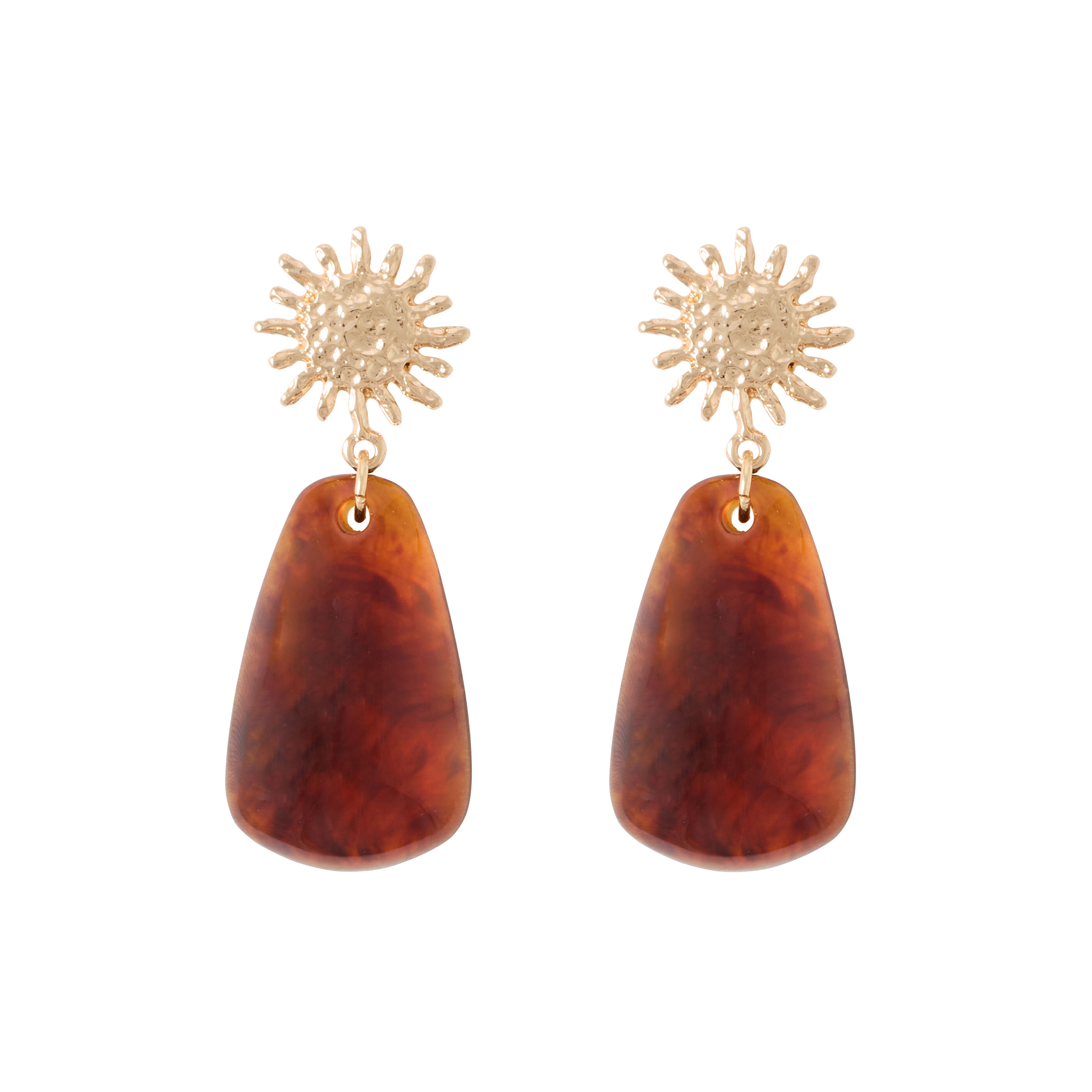 Boucles d&rsquo;oreilles soleil et goutte