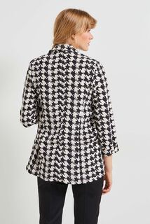 Veste fluide pied de poule femme