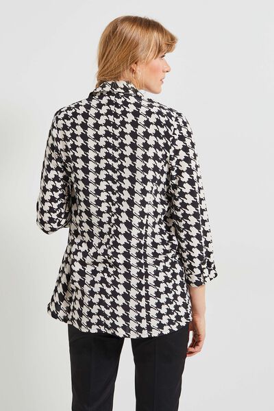 Veste fluide pied de poule femme