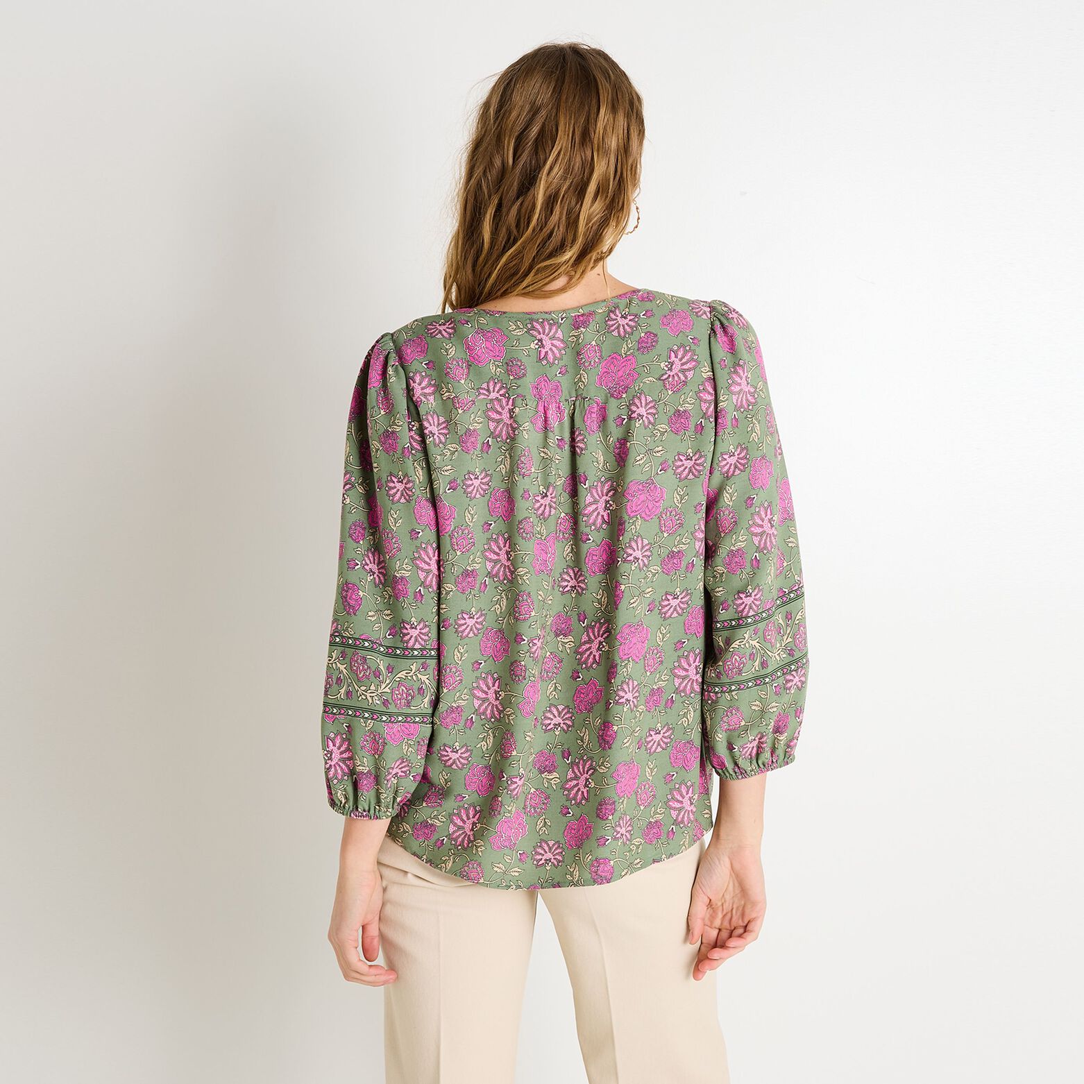 Blouse imprimé fleuri femme