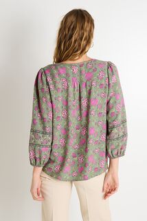 Blouse imprimé fleuri femme