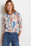 T-shirt col rond imprimé femme