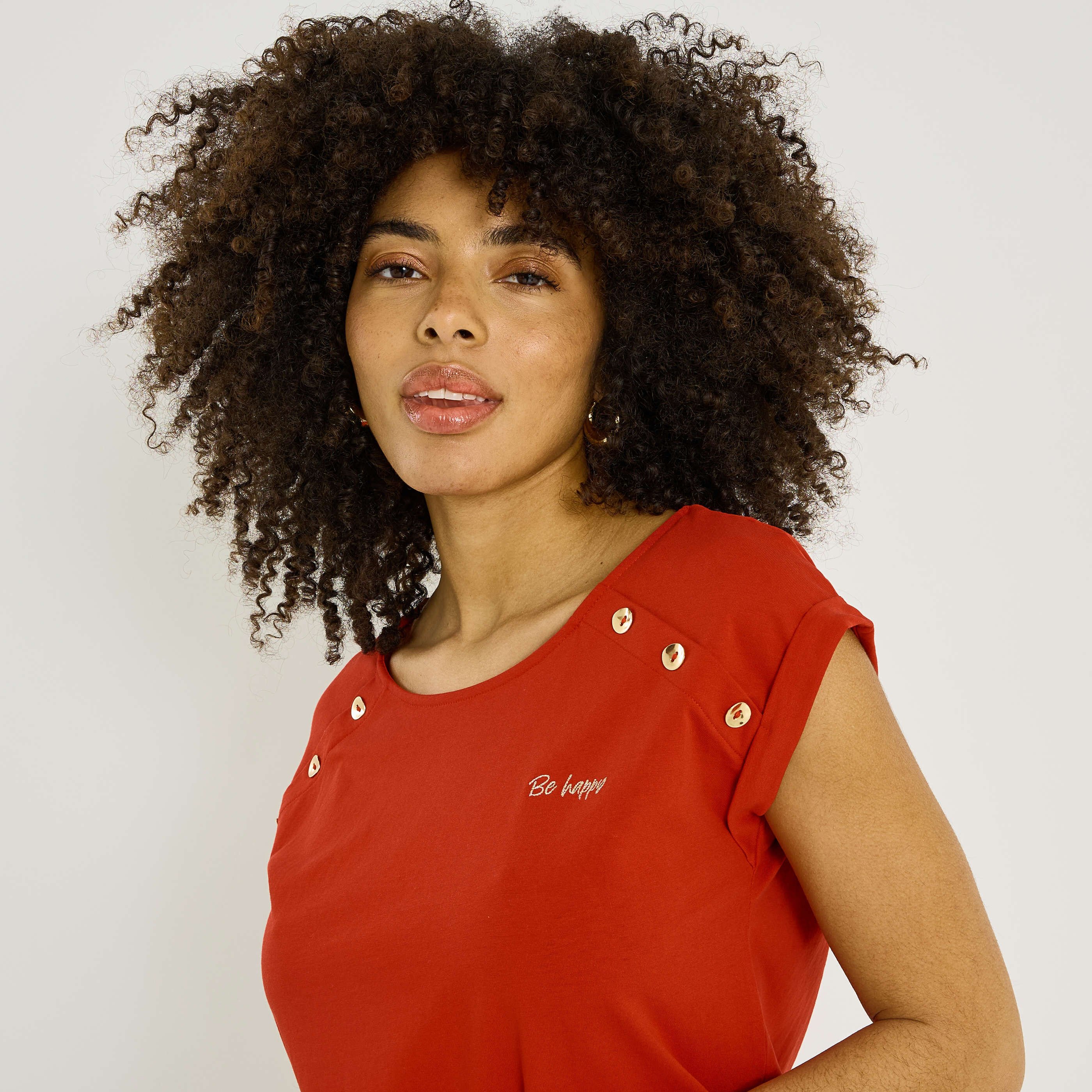 T-shirt avec broderie femme