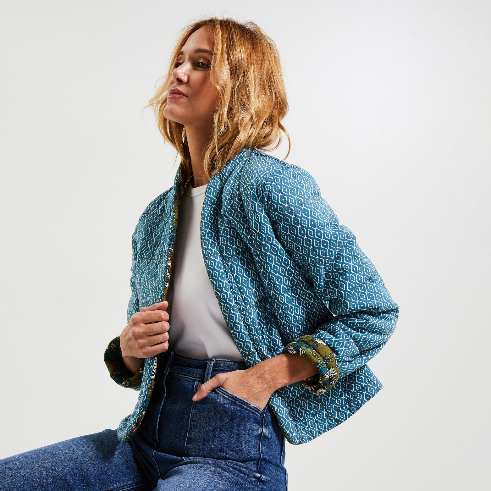 Veste réversible matelassée femme