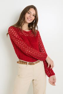 Blouse col rond femme