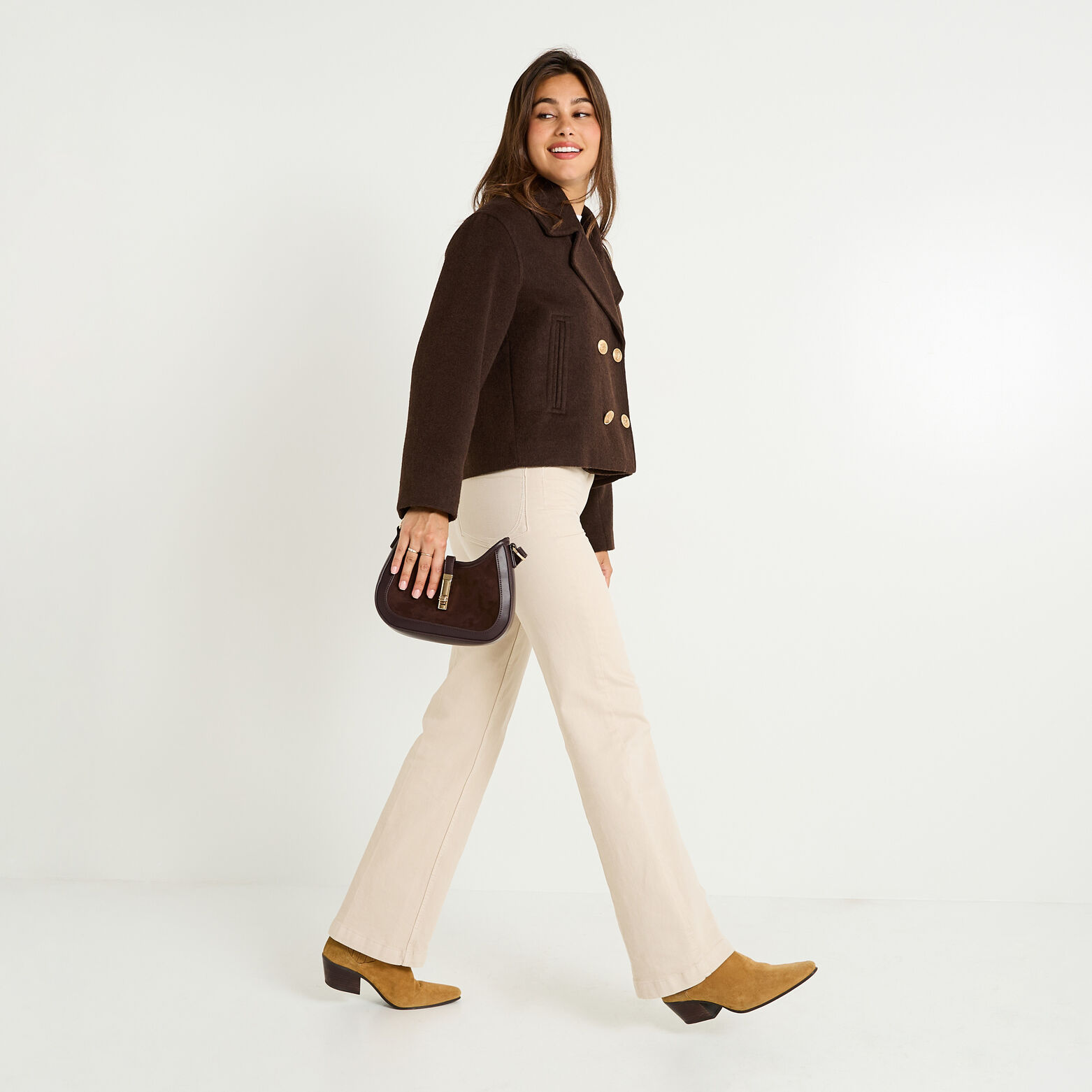 Caban court femme