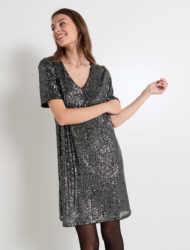 Robe col V femme
