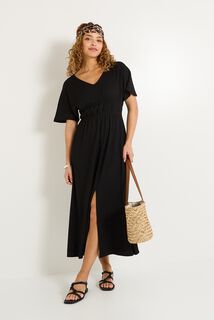 Robe longue en maille femme
