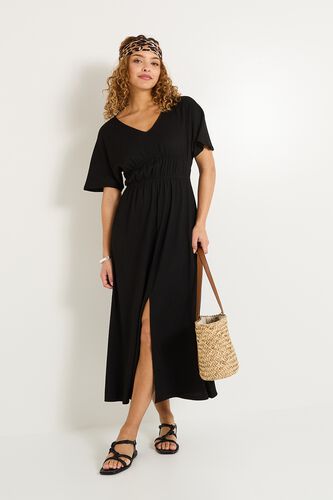 Robe longue en maille femme
