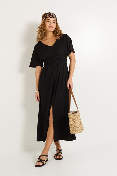 Robe longue en maille femme