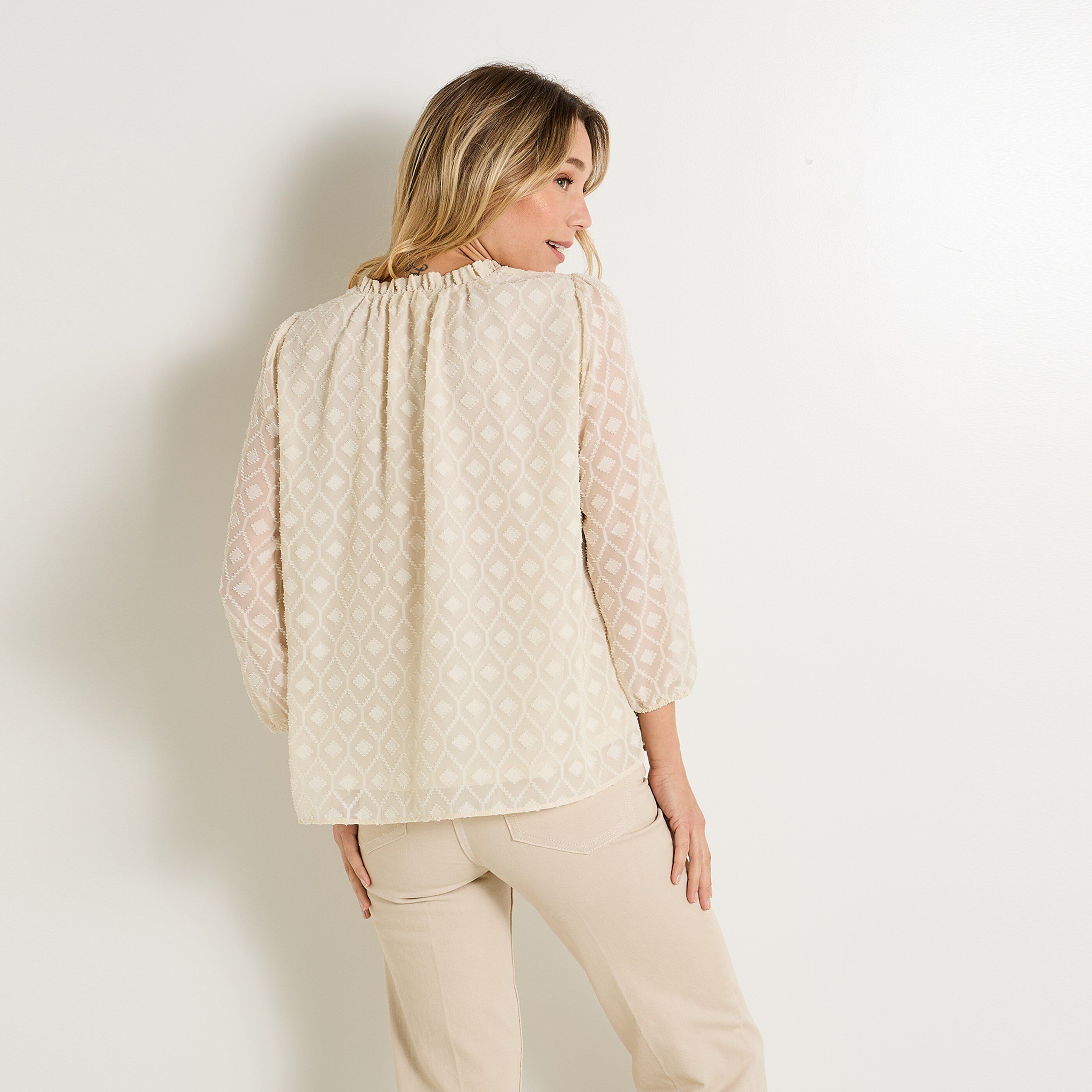 Blouse en jacquard femme