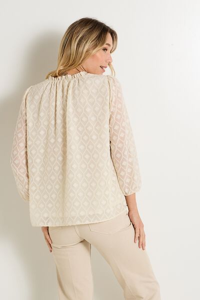 Blouse en jacquard femme