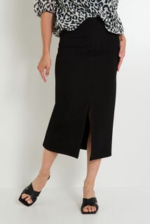 Jupe crayon longue fendue femme