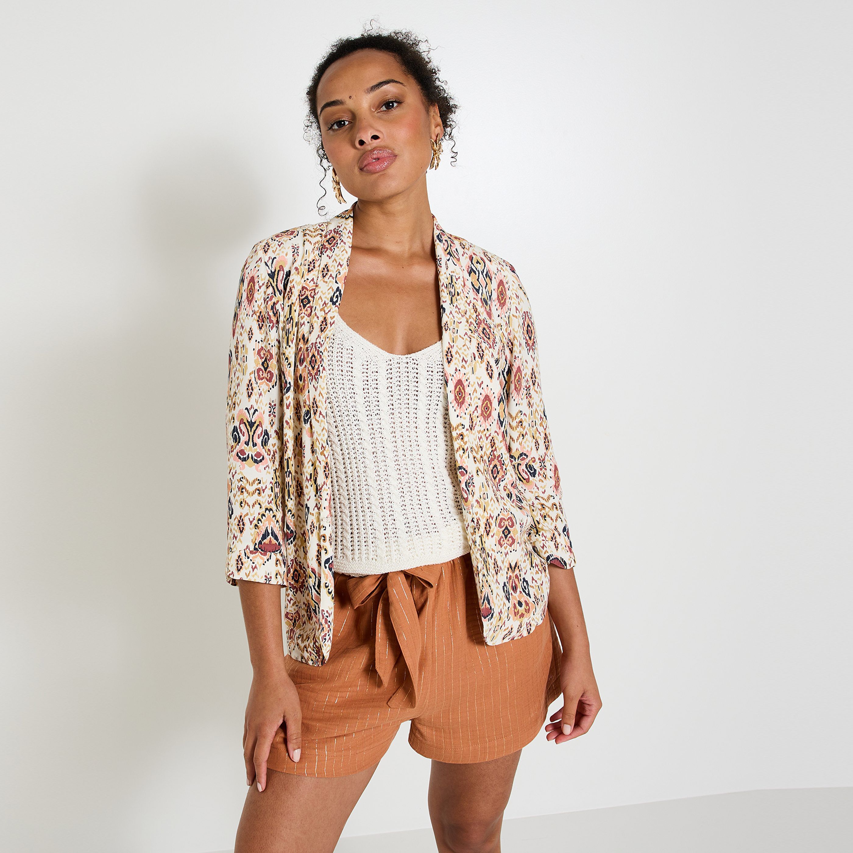 Veste fluide imprimee femme IMPRIME Graindemalice